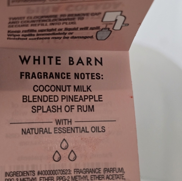 White barn bath & body works coconut pina colada wallflower refills new - Picture 2 of 2